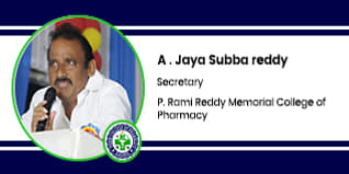 P. Rami Reddy Memorial College of Pharmacy, Secretary: A. Jaya Subba Reddy Interview
